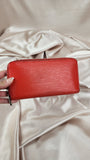 Louis Vuitton Red Epi Leather Long Zippy Wallet with Silver Hardware -12