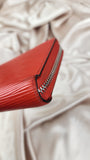 Louis Vuitton Red Epi Leather Long Zippy Wallet with Silver Hardware -12