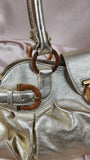 Salvatore Ferragamo Gancini Leather Shoulder Bag Gold - 1807