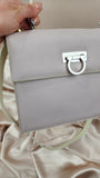 Salvatore Ferragamo Gancini Light Pink Leather 2-way Hand Bag - 1808