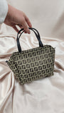 Fendi Zucchino Beige Canvas Hand Bag - 1802