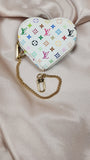 Louis Vuitton Multicolor Porte Monnaie Heart Coeur Purse White - 1344