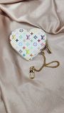 Louis Vuitton Multicolor Porte Monnaie Heart Coeur Purse White - 1344