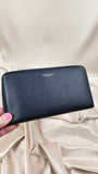 YSL Navy embossed leather long zippy wallet - 40