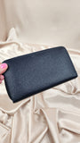 YSL Navy embossed leather long zippy wallet - 40