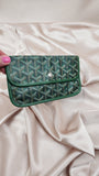 Goyard Herringbone Pouch PVC Leather Green - 1797