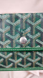 Goyard Herringbone Pouch PVC Leather Green - 1797