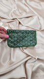 Goyard Herringbone Pouch PVC Leather Green - 1797