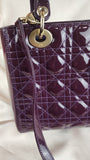 Dior Lady Dior Medium Purple Patent Leather Bag - 1906