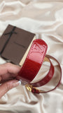 Louis Vuitton Vernis Red Leather Belt size 36/90- 1915