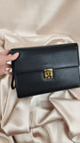 YSL Black Leather Clutch - 1912