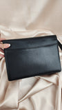 YSL Black Leather Clutch - 1912