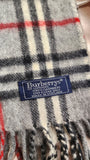 Burberry Vintage Gray Novacheck 100% Cashmere Scarf- 1713