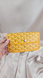 Goyard Herringbone Pouch PVC Leather Yellow - 1949