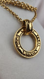 Chanel Vintage Large Hoop 24 Karat Gold Plated Necklace - 1943