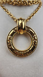 Chanel Vintage Large Hoop 24 Karat Gold Plated Necklace - 1943