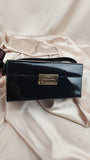 Salvatore Ferragamo Black Patent Leather Box Shoulder Bag - 0754