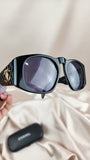 Chanel Black CC Sunglasses - 1930