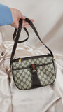 GUCCI GG Supreme Web Sherry Line Shoulder Bag - 1926