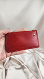 Louis Vuitton Red Epi Leather Cles Coin Purse - 1924