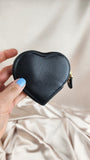 Salvatore Ferragamo Black Leather Heart Coin Purse - 1933