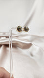 Christian Dior Gold Tone Rhinestone Pierced Earrings - 1989