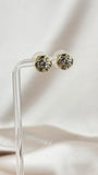 Christian Dior Gold Tone Rhinestone Pierced Earrings - 1989