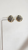 Christian Dior Gold Tone Rhinestone Pierced Earrings - 1989