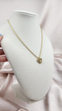 Christian Dior Gold Tone Heart Rhinestone Pendant Necklace - 1986