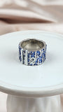 Christian Dior Trotter Logo Silver Tone Ring - 1855