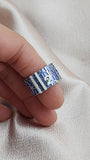 Christian Dior Trotter Logo Silver Tone Ring - 1855