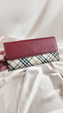 Burberry Red Checked Wallet -2090