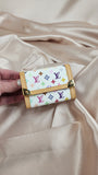 Louis Vuitton White Multicolor Coin Case - 2102