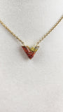 Louis Vuitton Red and Orange Essential V Strass Necklace - 2111