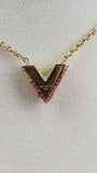 Louis Vuitton Red and Orange Essential V Strass Necklace - 2111