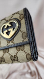 Gucci GG Beige Canvas Long Wallet - 65