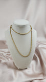 Christian Dior Gold Tone Rope Necklace Chain - 2146