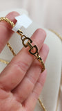 Christian Dior Gold Tone Rope Necklace Chain - 2146