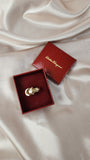 Salvatore Ferragamo Gancini Gold Tone Scarf Ring - 2135