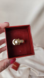 Salvatore Ferragamo Gancini Gold Tone Scarf Ring - 2135