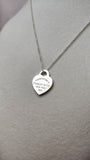 Tiffany & Co. Silver Please Return to Heart Tag Pendant Necklace - 2082