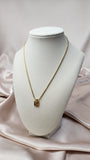 Christian Dior Gold Tone Trotter Print Necklace - 2150