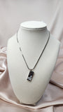 Christian Dior trotter print black and silver necklace - 0750