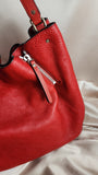 Burberry Red Leather Large Shoulder Bag - 0733