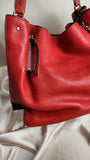 Burberry Red Leather Large Shoulder Bag - 0733
