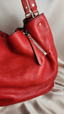Burberry Red Leather Large Shoulder Bag - 0733