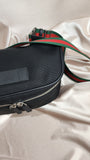 Gucci Black Tecno Canvas Sherry Line Bum Bag - 0709