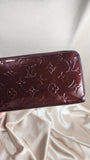 Louis Vuitton Monogram Vernis Burgandy Zippy Wallet - 58