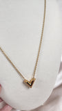 Louis Vuitton V Gold Tone Necklace - 1022