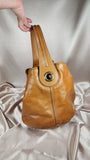 Yves Saint Laurent Tan Patent Leather Tote Bag - 0971